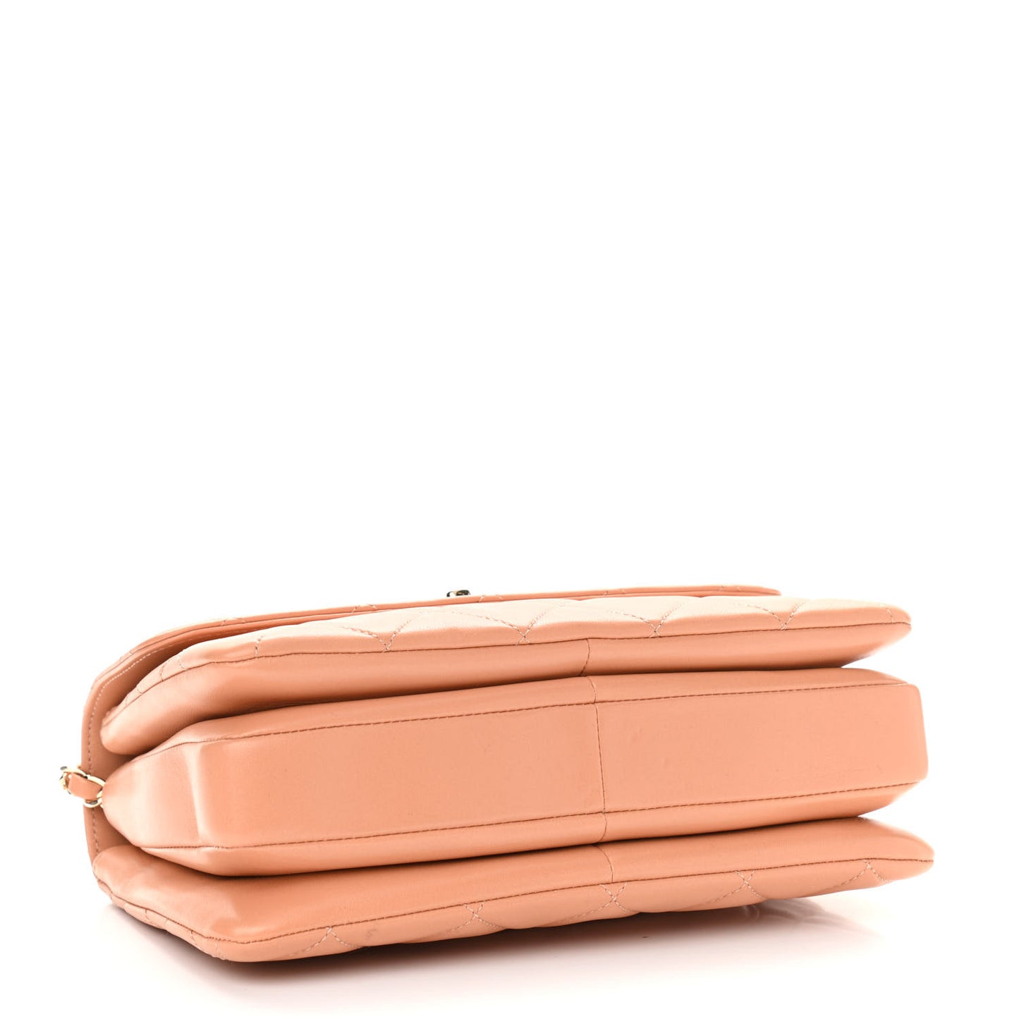 Lambskin Quilted Small Trendy CC Dual Handle Flap Bag Camel