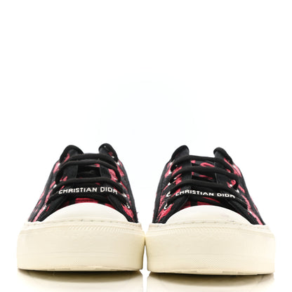 Christian Dior Cotton Mizza Embroidered Walk'N'Dior Low Top Sneakers 36.5 Red Multicolor 2 of 10