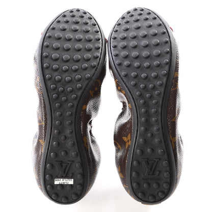 Louis Vuitton Monogram Patent Flirty Ballerina Flats 37 Coquelicot 5 of 8