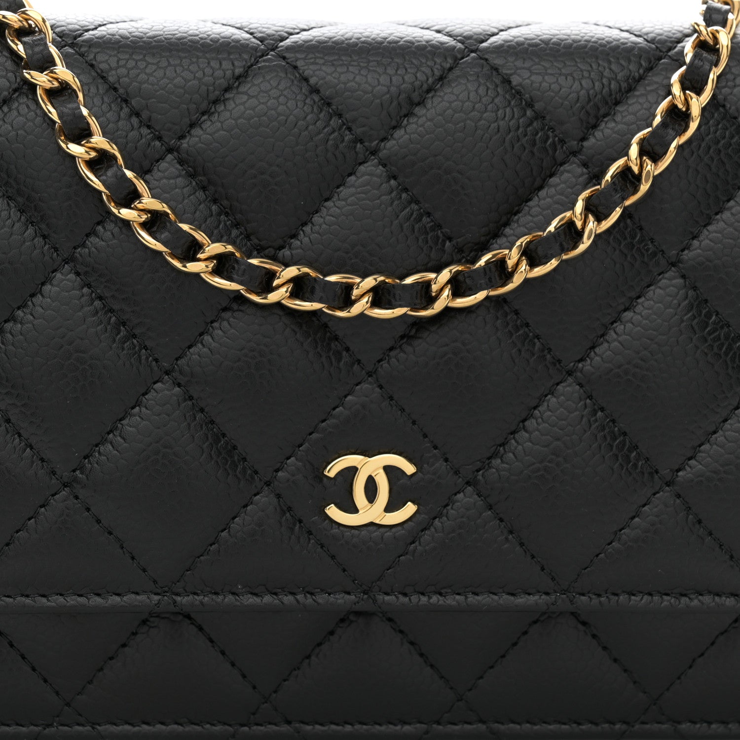 Chanel Caviar Quilted Wallet on Chain WOC Black 9 of 12