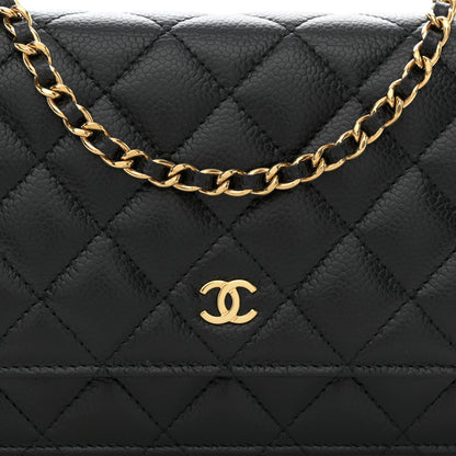 Chanel Caviar Quilted Wallet on Chain WOC Black 9 of 12