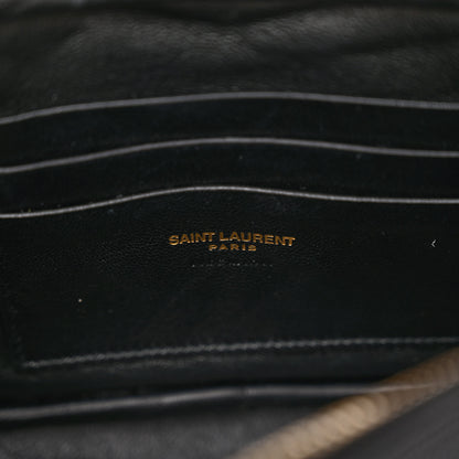 Saint Laurent Grain De Poudre Matelasse Monogram Mini Lou Camera Bag Black 6 of 9