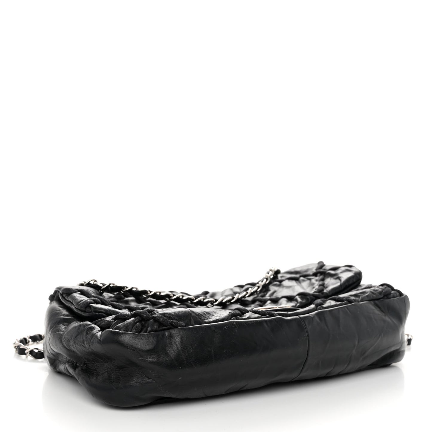 Calfskin Medium Ultra Stitch Flap Black