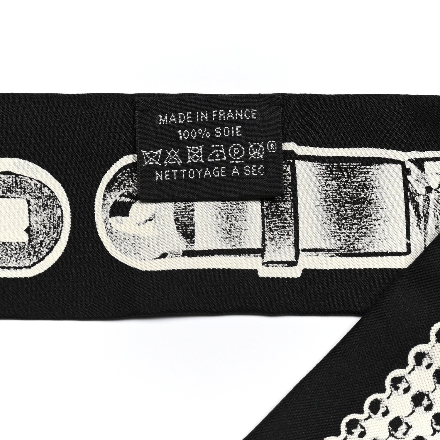 Hermes Silk Le Tresor De Medor Twilly Black White 4 of 4