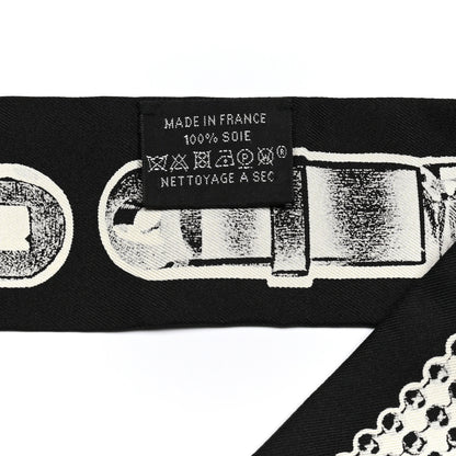 Hermes Silk Le Tresor De Medor Twilly Black White 4 of 4
