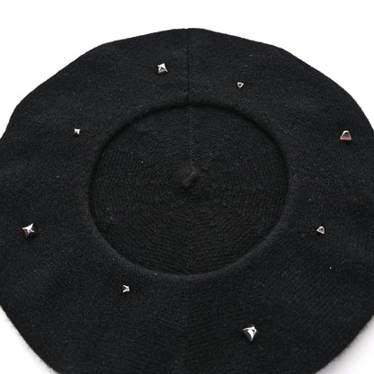 Hermes Cashmere Medor Studded Darling Beret M Black 6 of 7