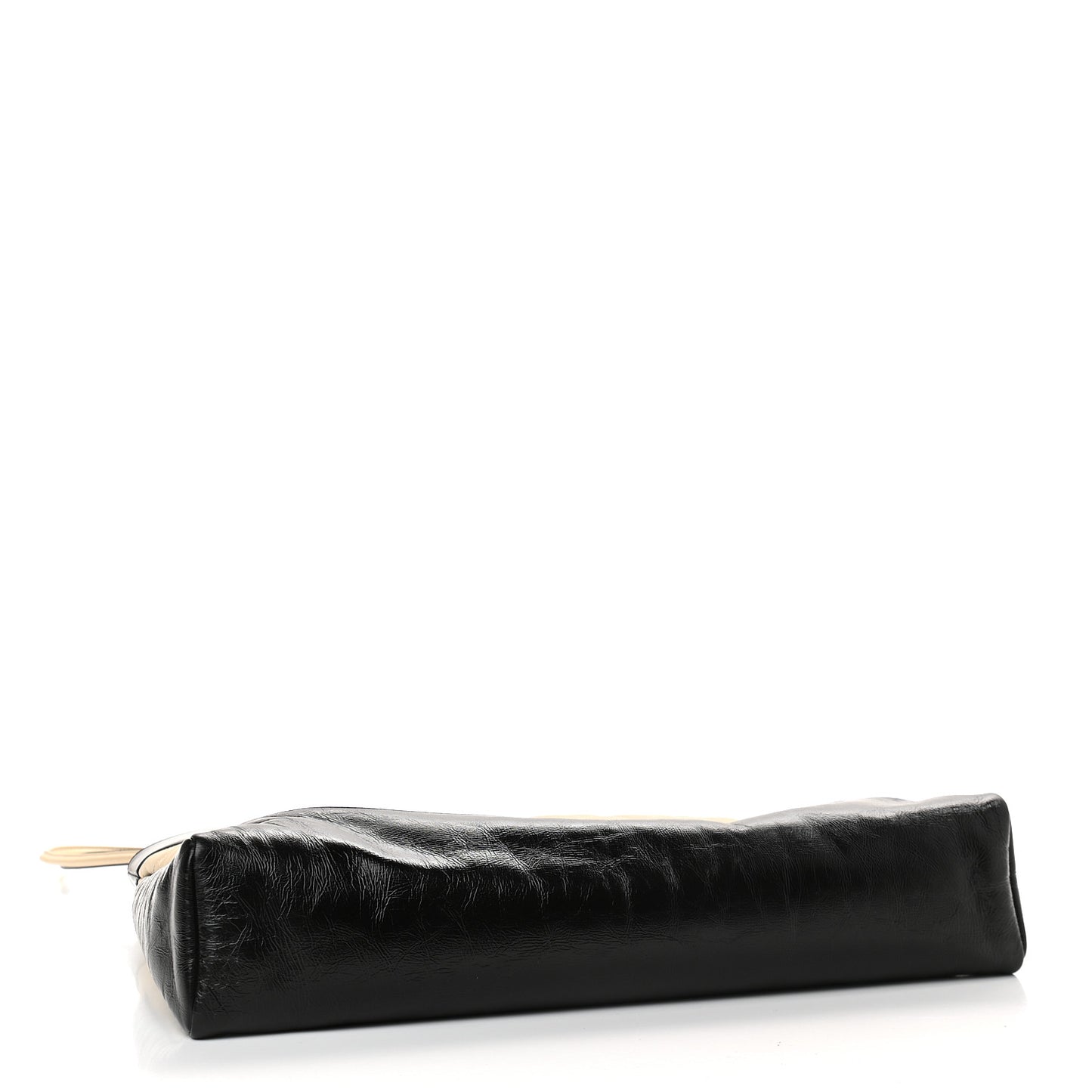Aged Calfskin Quilted Large 31 Shopping Bag Beige Black