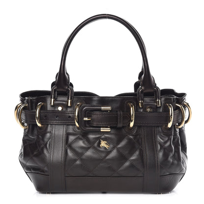 Burberry Calfskin Quilted Baby Beaton Dark Brown 1 of 13