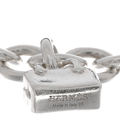 Hermes Sterling Silver Five Bags Amulette Charm Bracelet ST 3 of 4