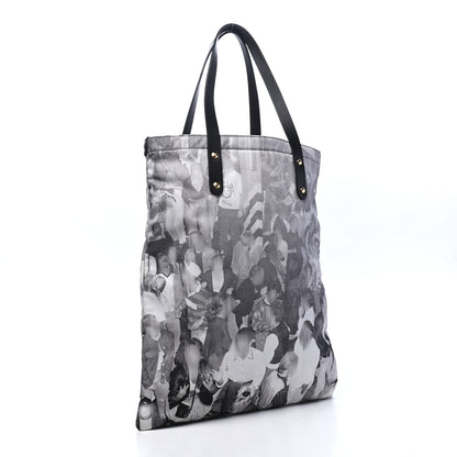 Burberry Nylon London Montage Print Flat Tote Bag Black 2 of 8