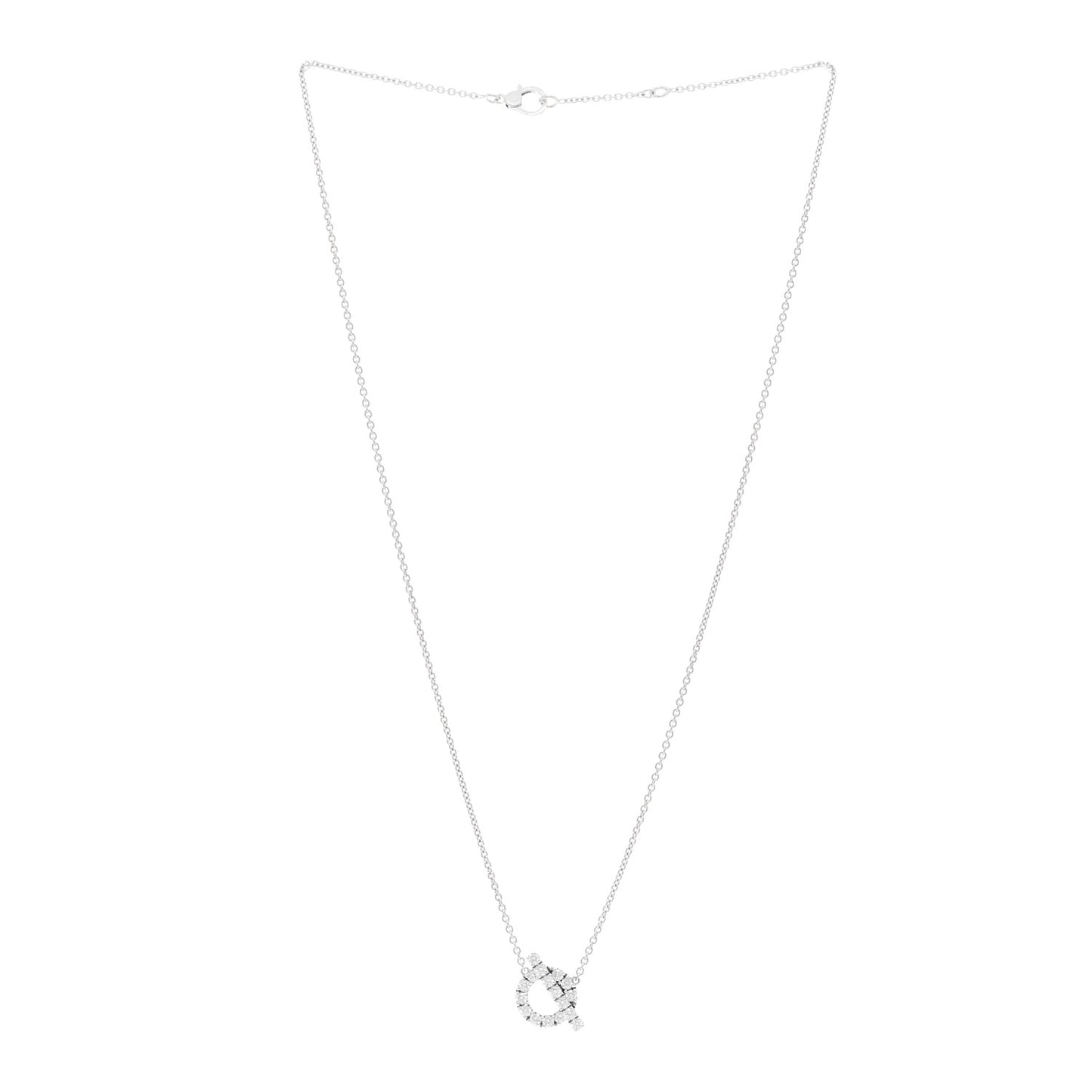 18K White Gold Diamond Finesse Pendant Necklace