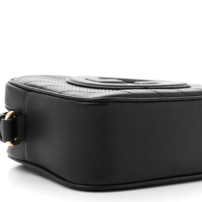 Gucci Sakai Be Green Calfskin Diagonal Stitched Small Blondie Shoulder Bag Black 8 of 9