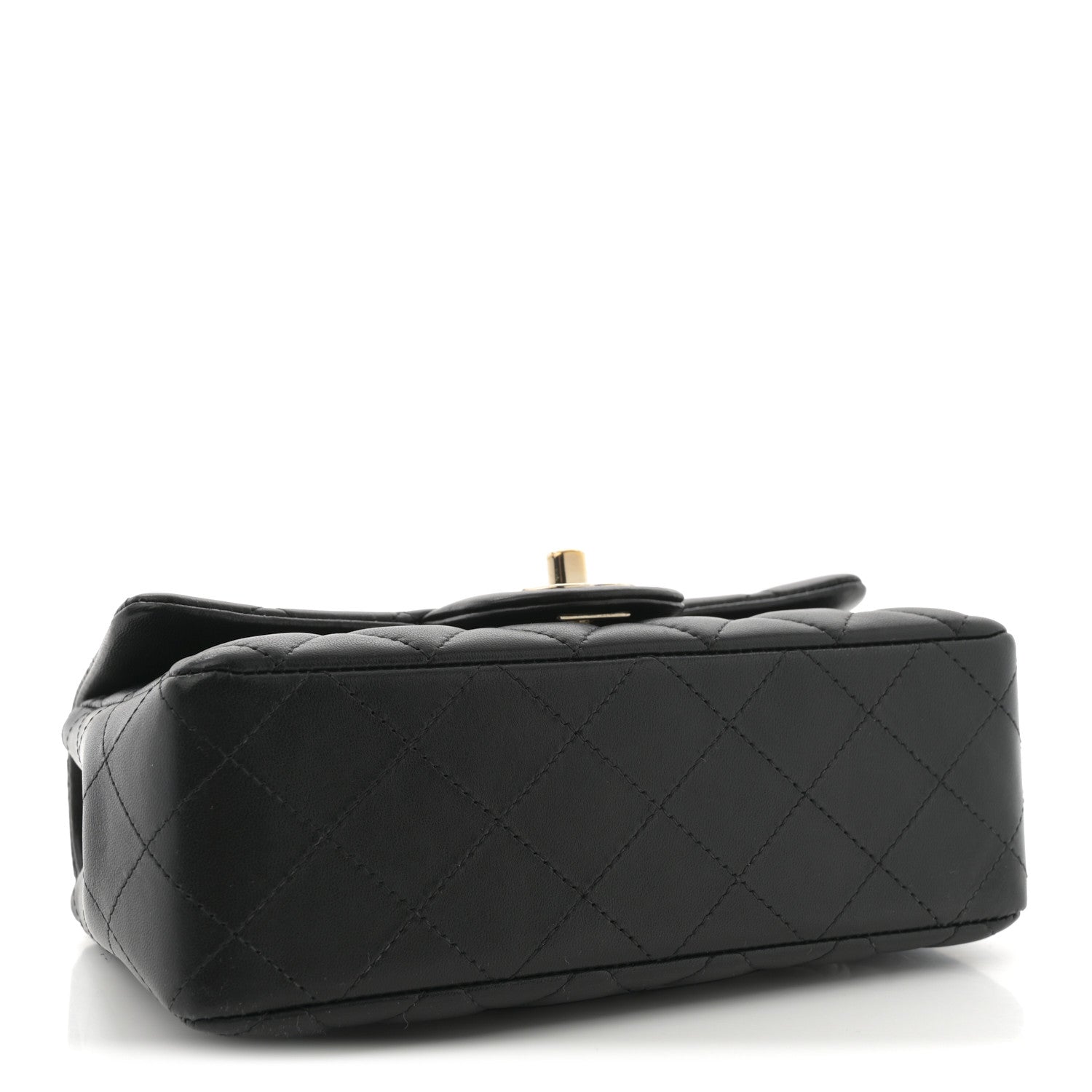 Chanel Lambskin Quilted Mini Rectangular Flap Black 3 of 9