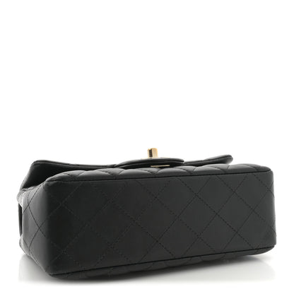 Chanel Lambskin Quilted Mini Rectangular Flap Black 3 of 9
