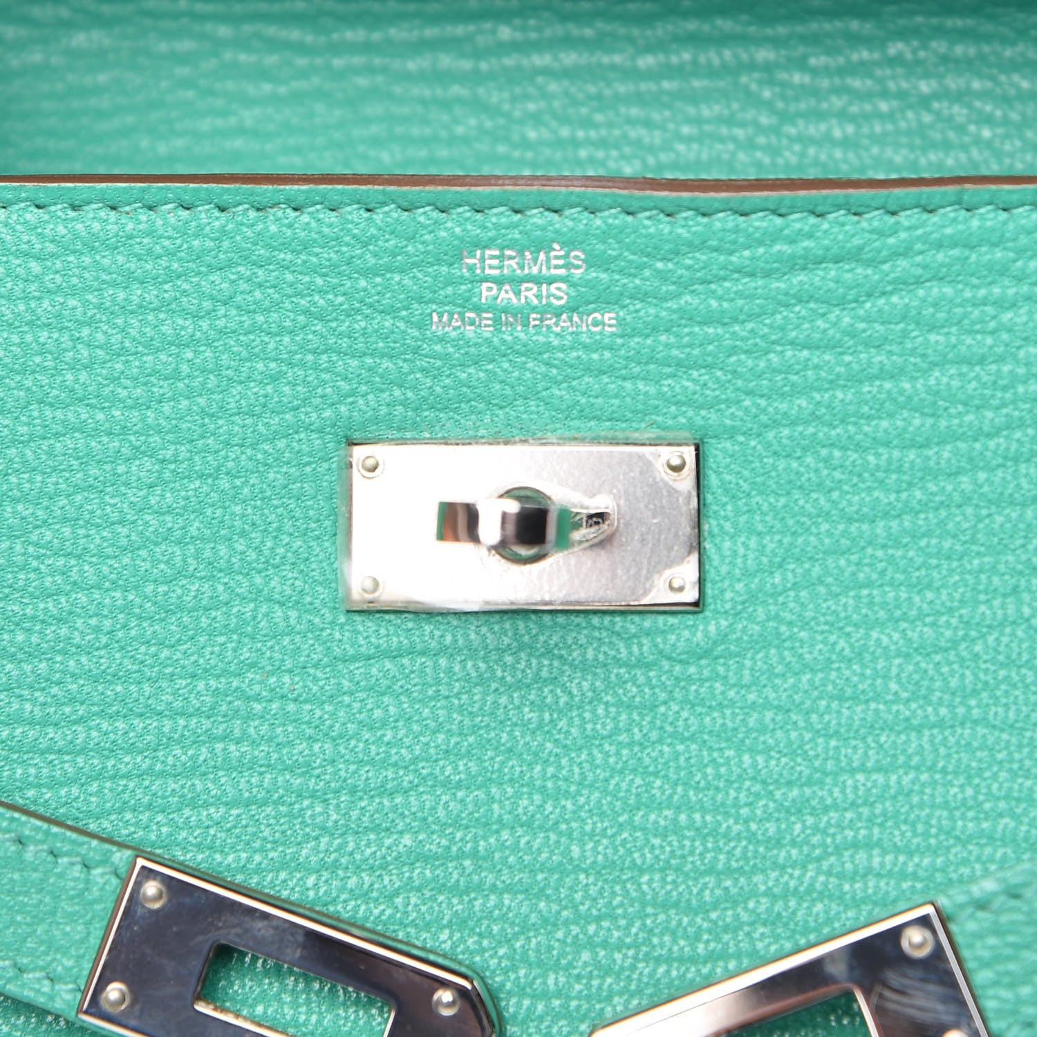 Hermes Chevre Mysore Kelly Longue Wallet Menthe 6 of 8