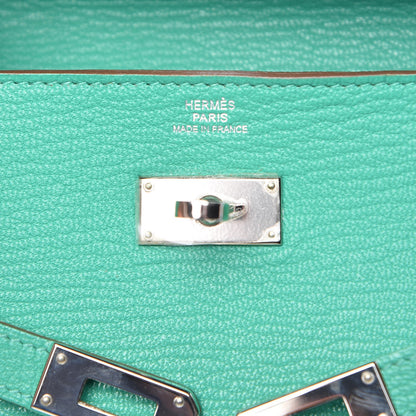 Hermes Chevre Mysore Kelly Longue Wallet Menthe 6 of 8