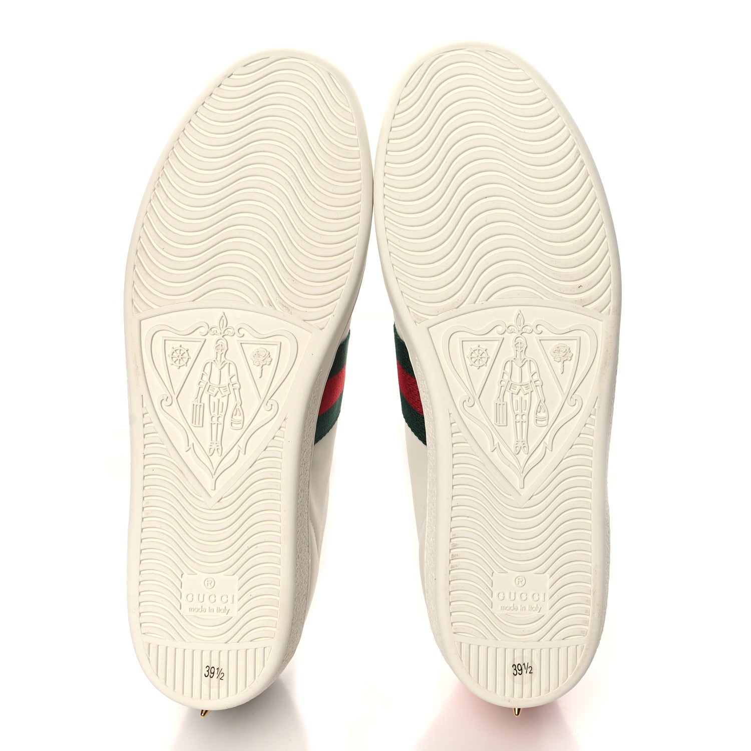 Gucci Calfskin Web Pearl Studded Womens Ace Sneakers 39.5 White 6 of 10
