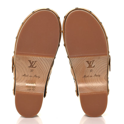 Louis Vuitton Jacquard Since 1854 Cottage Clog Mules 37 Blue 5 of 7