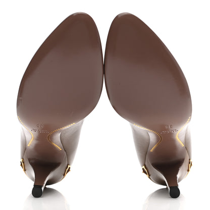 Gucci Nappa Horsebit High Heel Pumps 35 Acero 5 of 11