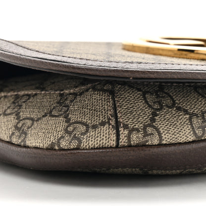 Gucci GG Supreme Monogram Textured Dollar Calfskin Blondie Chain Shoulder Flap Bag Beige Ebony New Acero 10 of 10