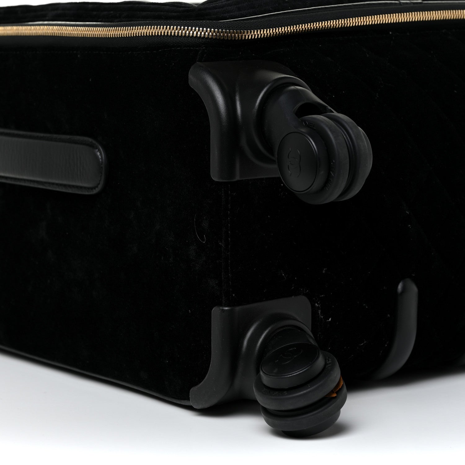 Chanel Suede Quilted Coco Case Trolley Black 10 of 19
