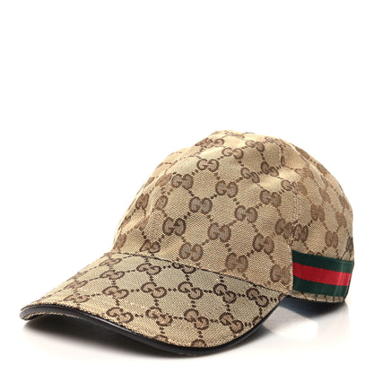 Gucci Monogram Web Baseball Hat L Beige Cocoa 1 of 8