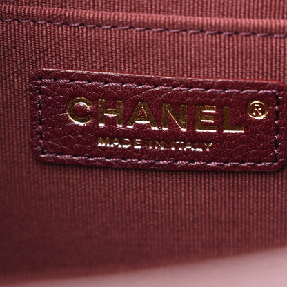 Chanel Grained Calfskin Quilted XXL Travel Flap Bag Burgundy 6 of 10