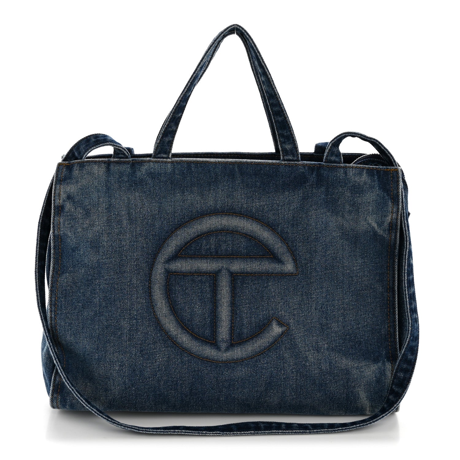 Telfar Denim Medium Shopping Bag Blue 1 of 10
