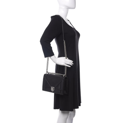 Christian Dior Lambskin Medium Diorama Flap Bag Black 2 of 17