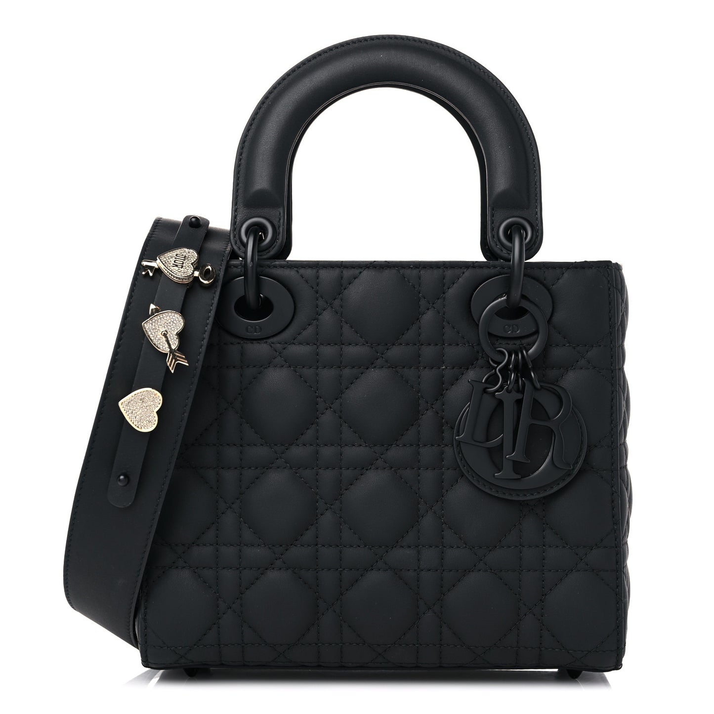 Ultra Matte Calfskin Cannage Small My ABCDior Lady Dior Black
