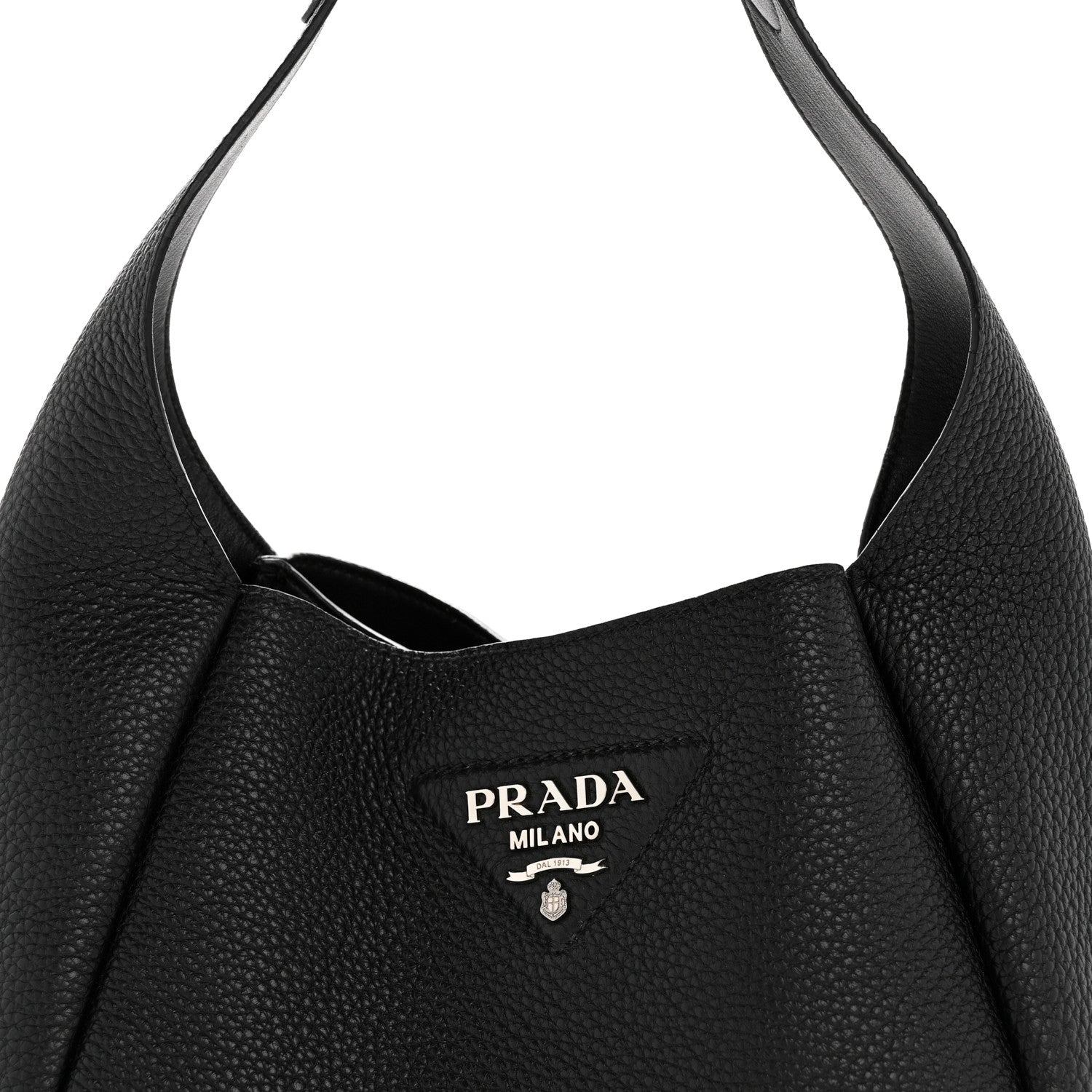 Prada Vitello Daino Dynamique Hobo Black 8 of 12
