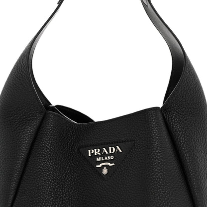 Prada Vitello Daino Dynamique Hobo Black 8 of 12