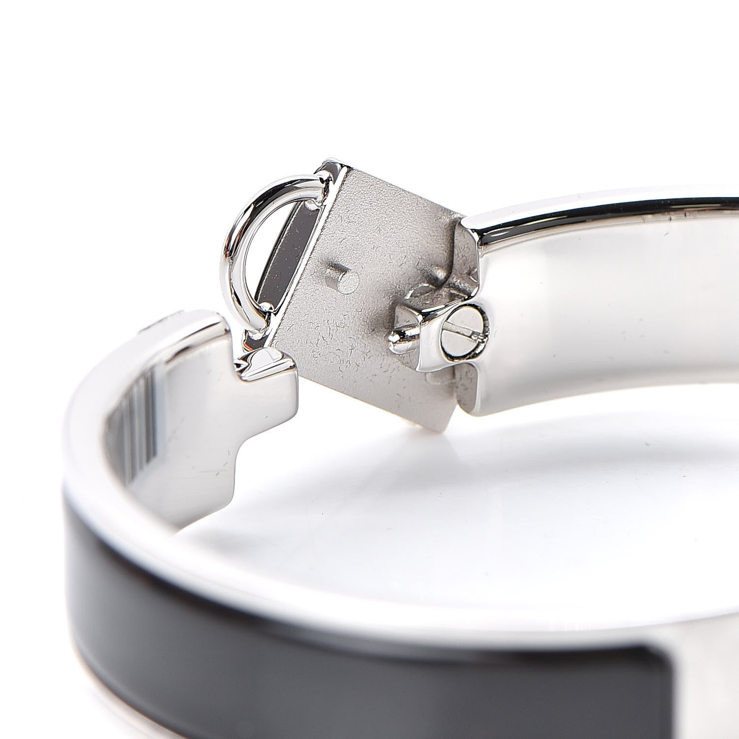 Hermes Enamel Narrow Clic Cadenas Bracelet PM Black 5 of 6