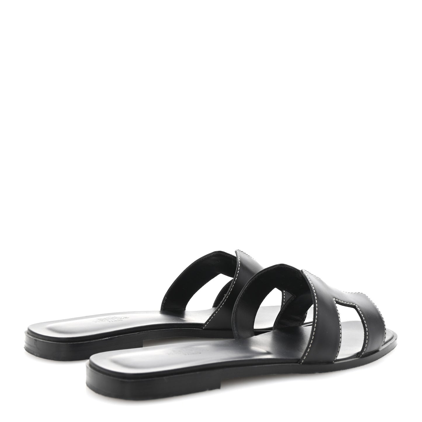 Box Calfskin Oran Sandals 39 Black