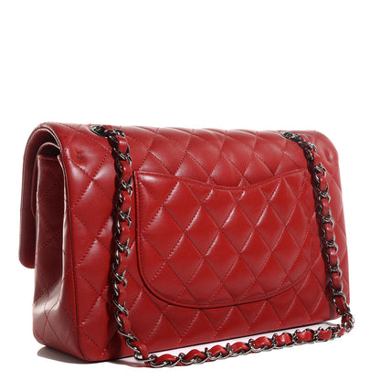 Chanel Lambskin Quilted Medium Double Flap Red 3 of 9