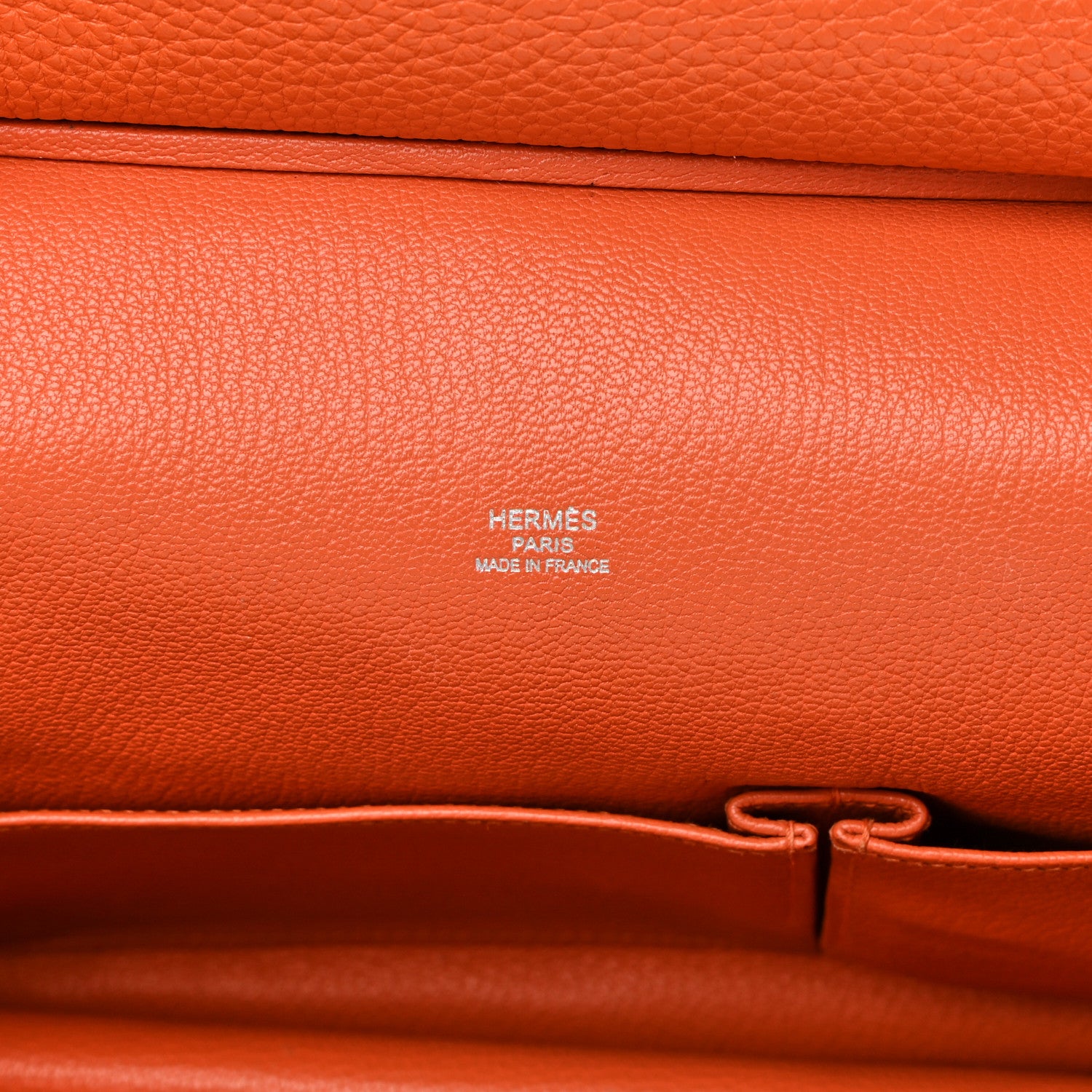 Hermes Taurillon Clemence Jypsiere 28 Orange 7 of 18