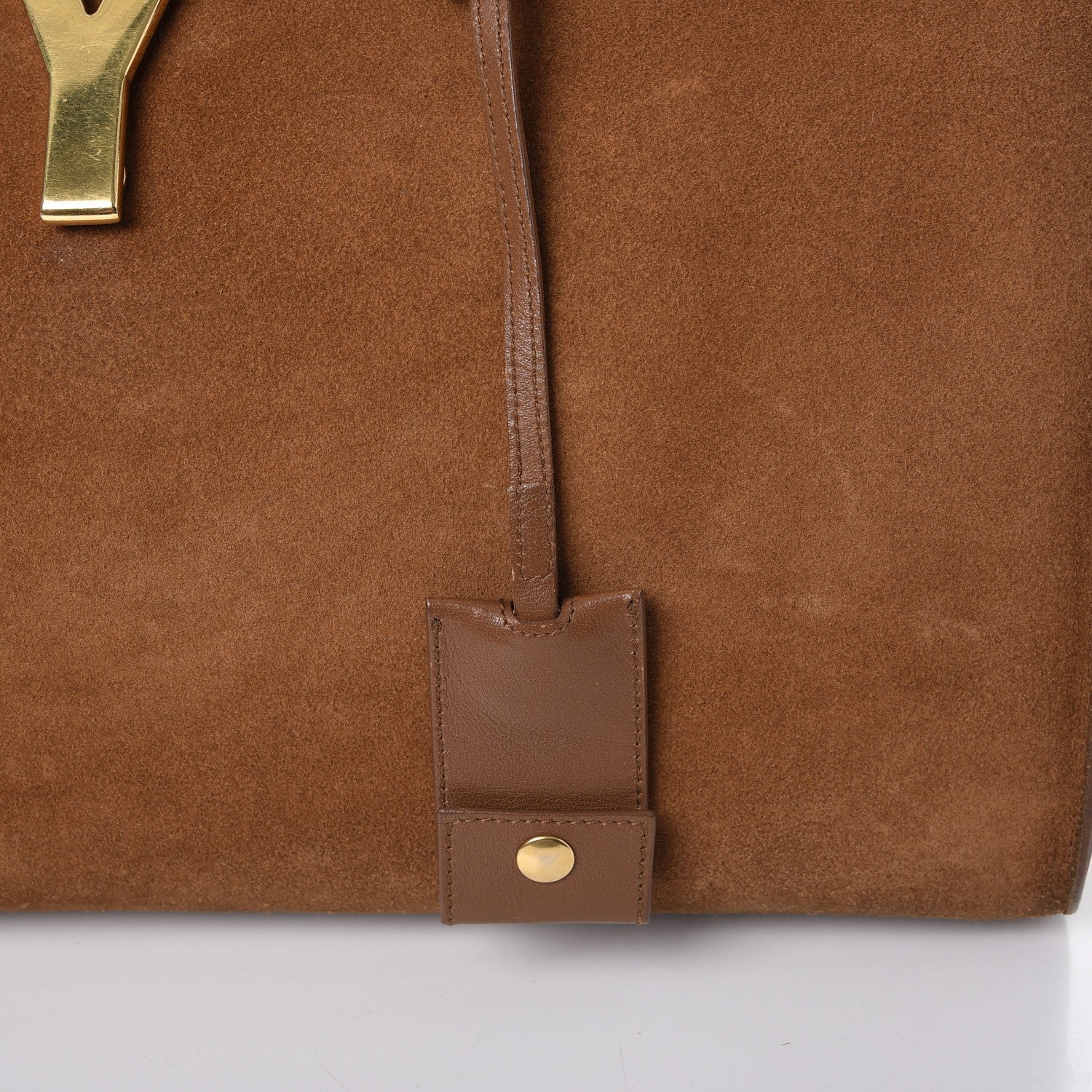 Saint Laurent Suede Medium Classic Y Cabas Light Ocre 11 of 26