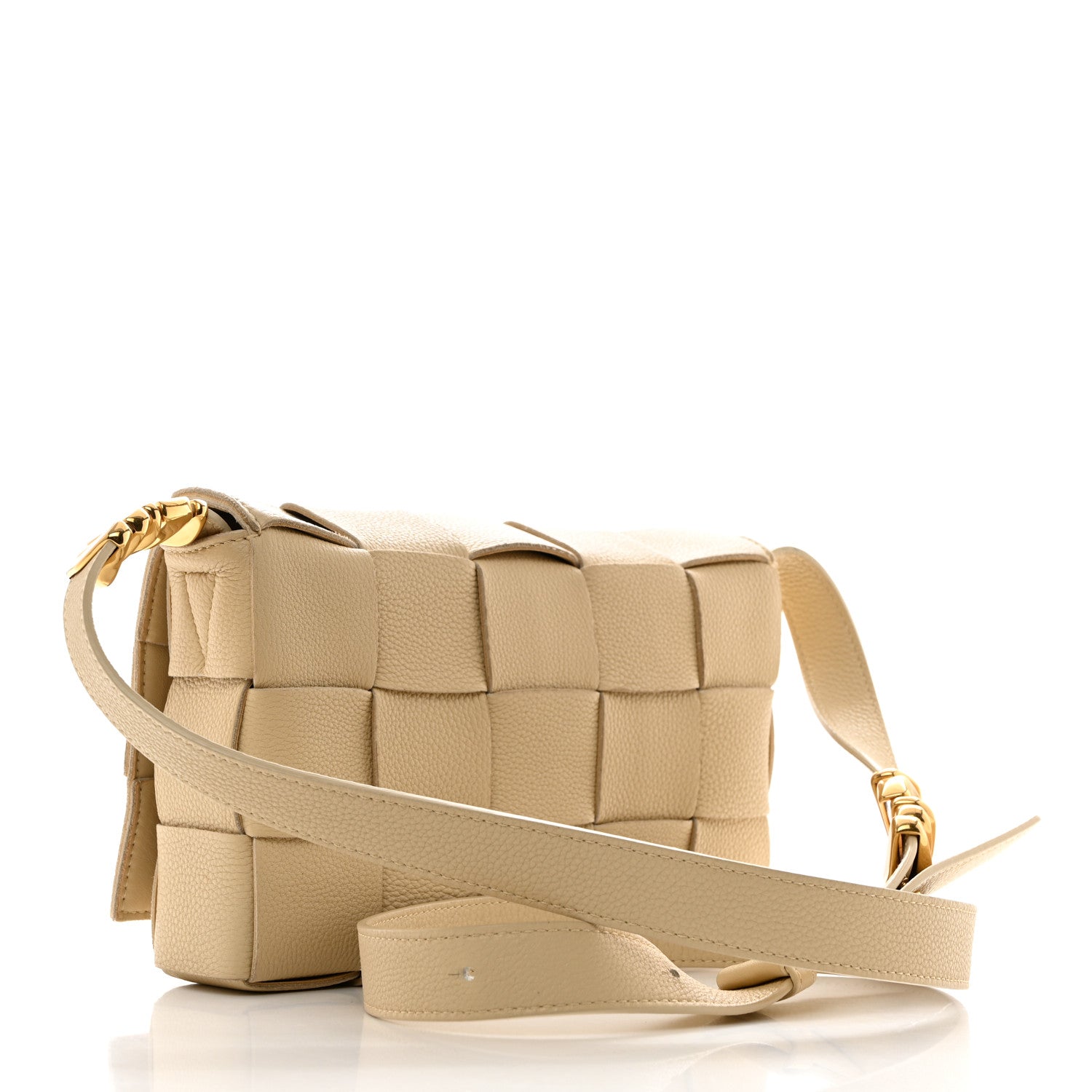 Bottega Veneta Grained Calfskin Maxi Intrecciato Cassette Crossbody Bag Porridge 2 of 10