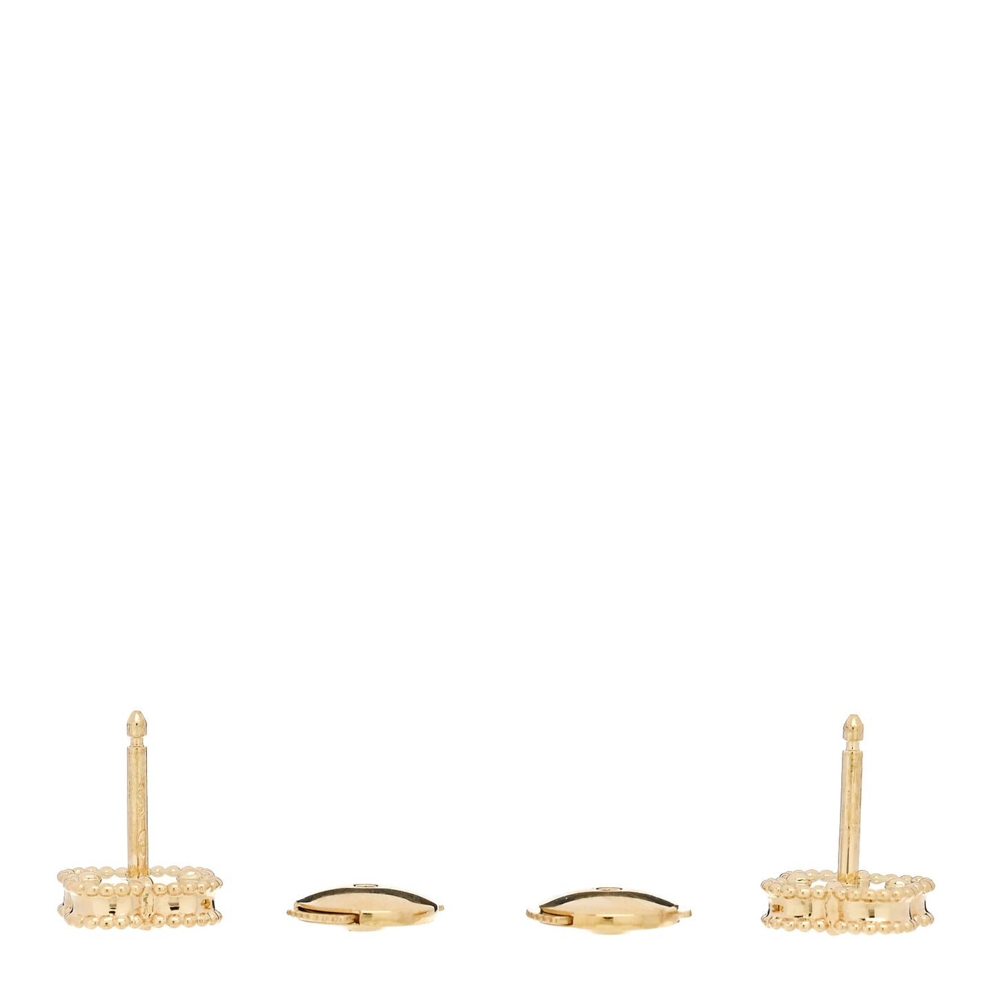 18K Yellow Gold Black Onyx Sweet Alhambra Earrings