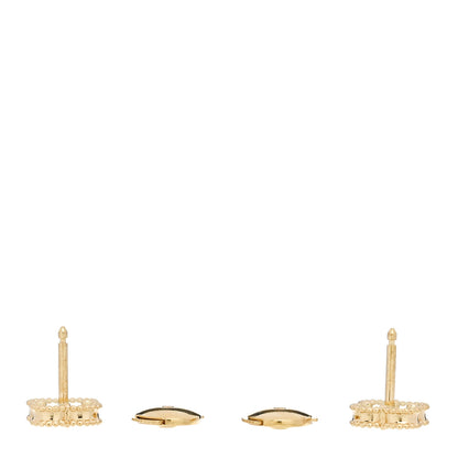 Van Cleef & Arpels 18K Yellow Gold Black Onyx Sweet Alhambra Earrings 3 of 5