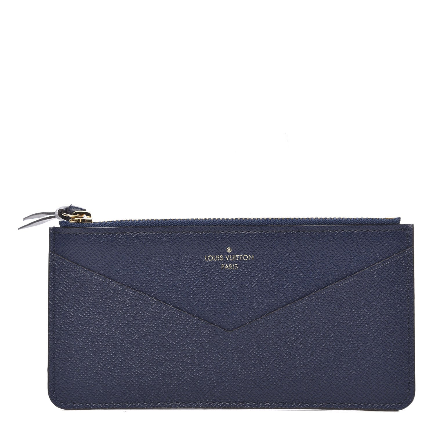 Louis Vuitton Calfskin Jeanne Wallet Zippered Insert Dark Blue 1 of 6