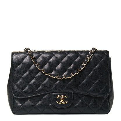 Chanel Caviar Quilted Jumbo Single Flap Black 1 of 4