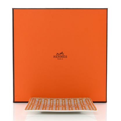 Hermes Porcelain Mosaique au 24 Square Plate N°2 Gold 7 of 7