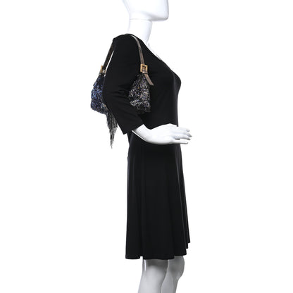 Fendi Lizard Beaded Fringe Baguette Multicolor 2 of 14