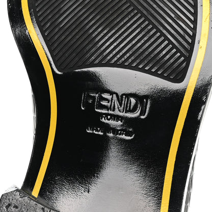 Fendi Crocodile Embossed Mens Baguette Loafers 8 Black 7 of 8