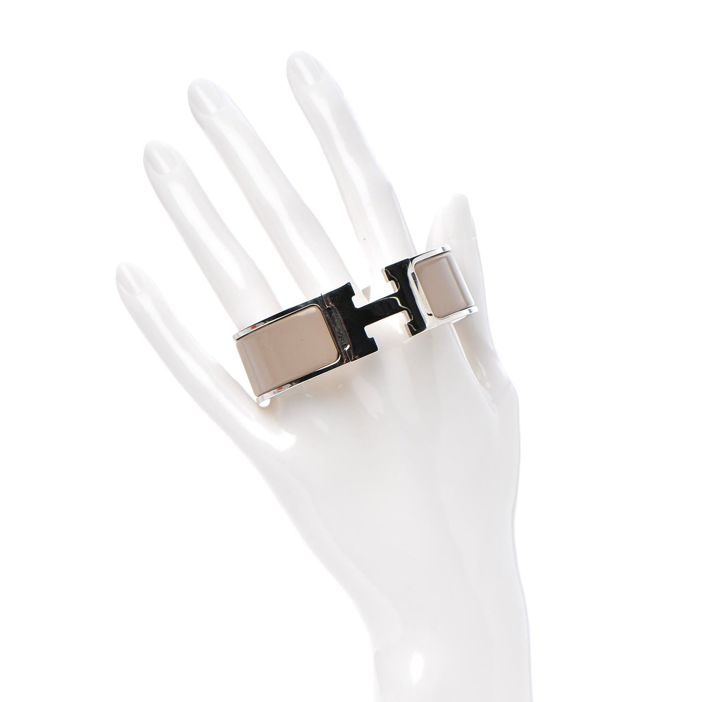 Enamel Wide Clic Clac H Bracelet GM Maron Glace