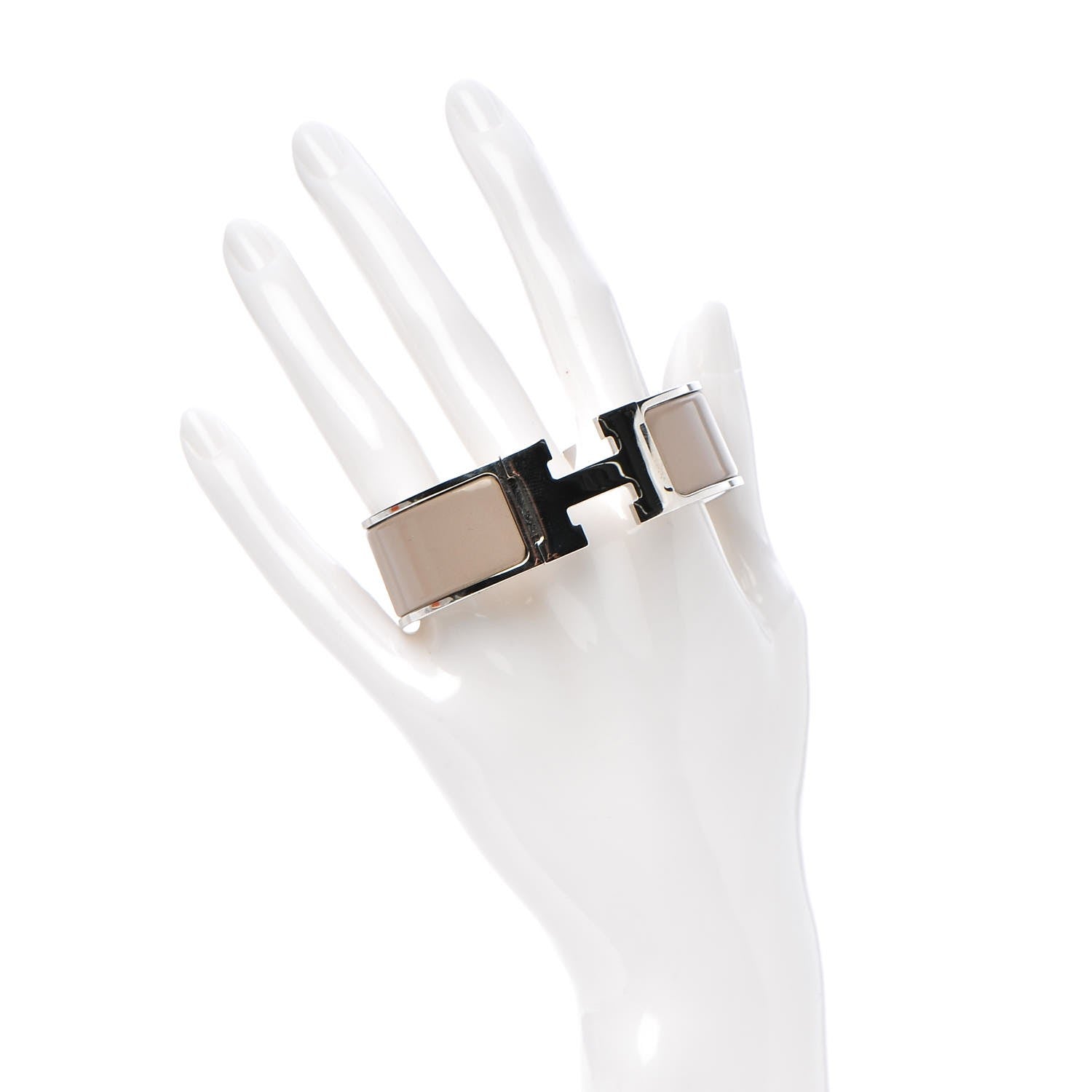 Hermes Enamel Wide Clic Clac H Bracelet GM Maron Glace 2 of 6
