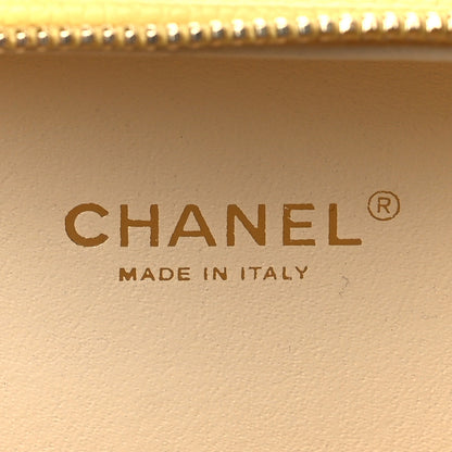 Chanel Caviar Quilted Small CC Filigree Vanity Case Yellow 6 of 10