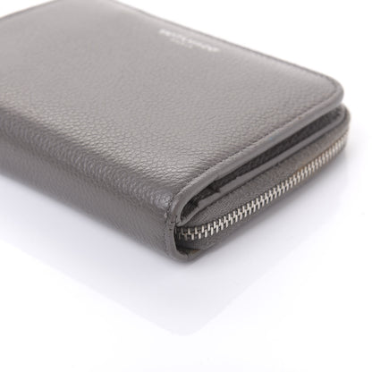 Saint Laurent Grained Calfskin Rive Gauche Compact Zip Around Wallet Fog 7 of 11