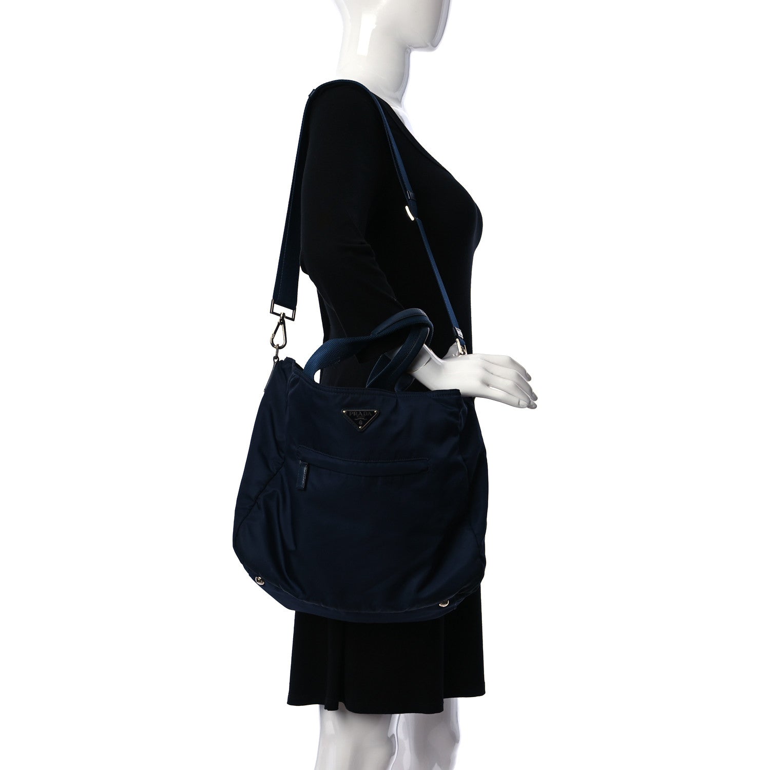Prada Nylon Tote Navy 2 of 13
